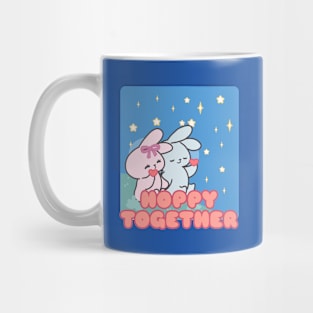 Cute Bunny Happy Together Mug